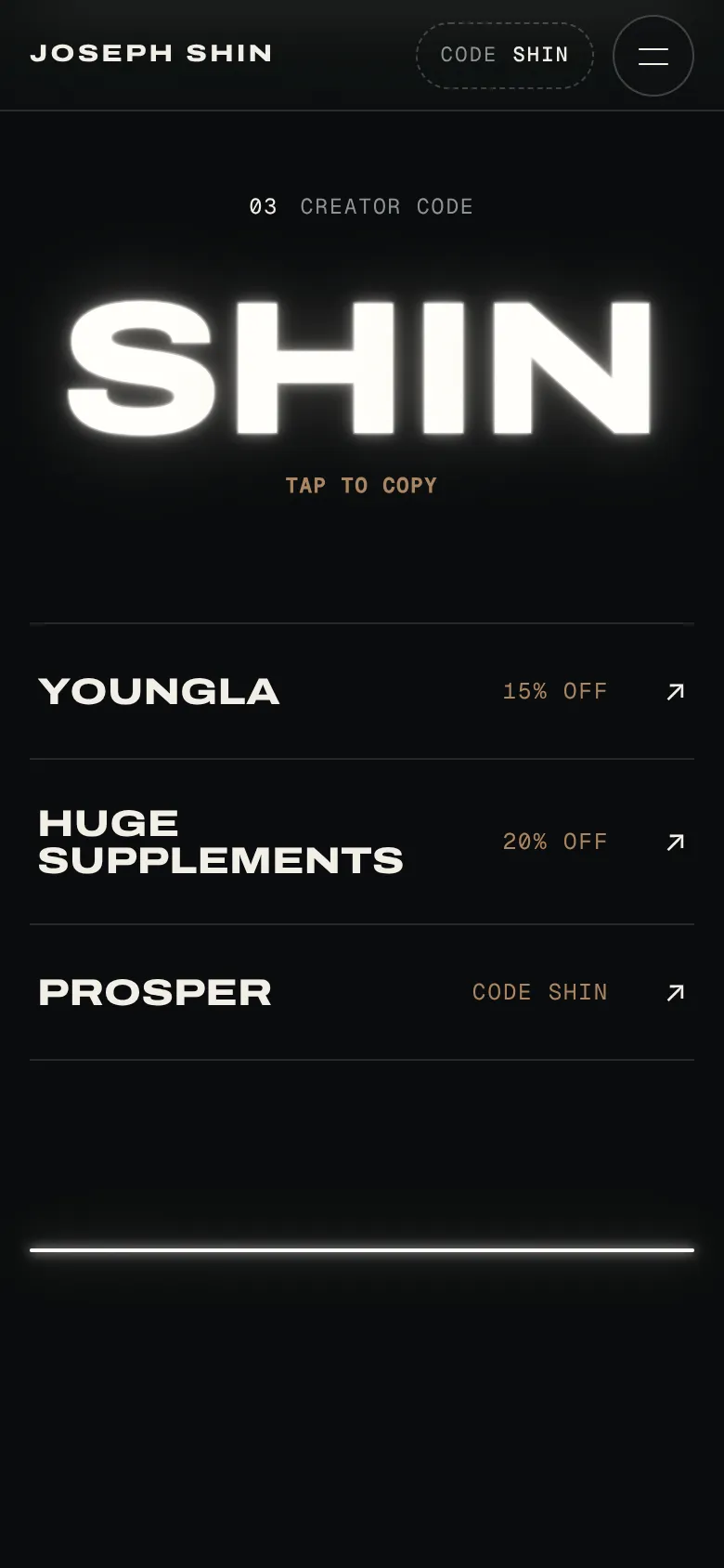 The SHIN code on mobile